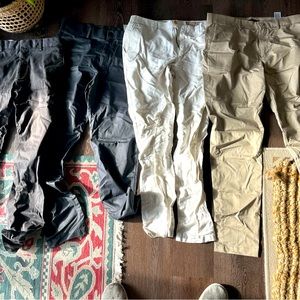 Mens Banana Republic slim straight chino pants (grey, stone, white linen, khaki)